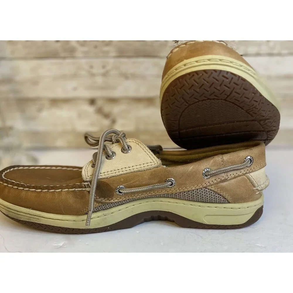 Sperry Mens Top-Sider Billfish 3-Eye Size 8.5 Wide Boat Shoes Camel 0799023